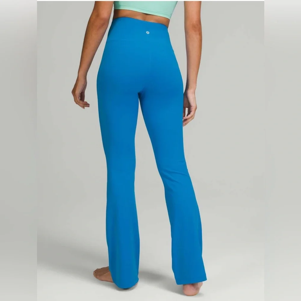High-Rise Boot Cut Active Pants in Bright Blue